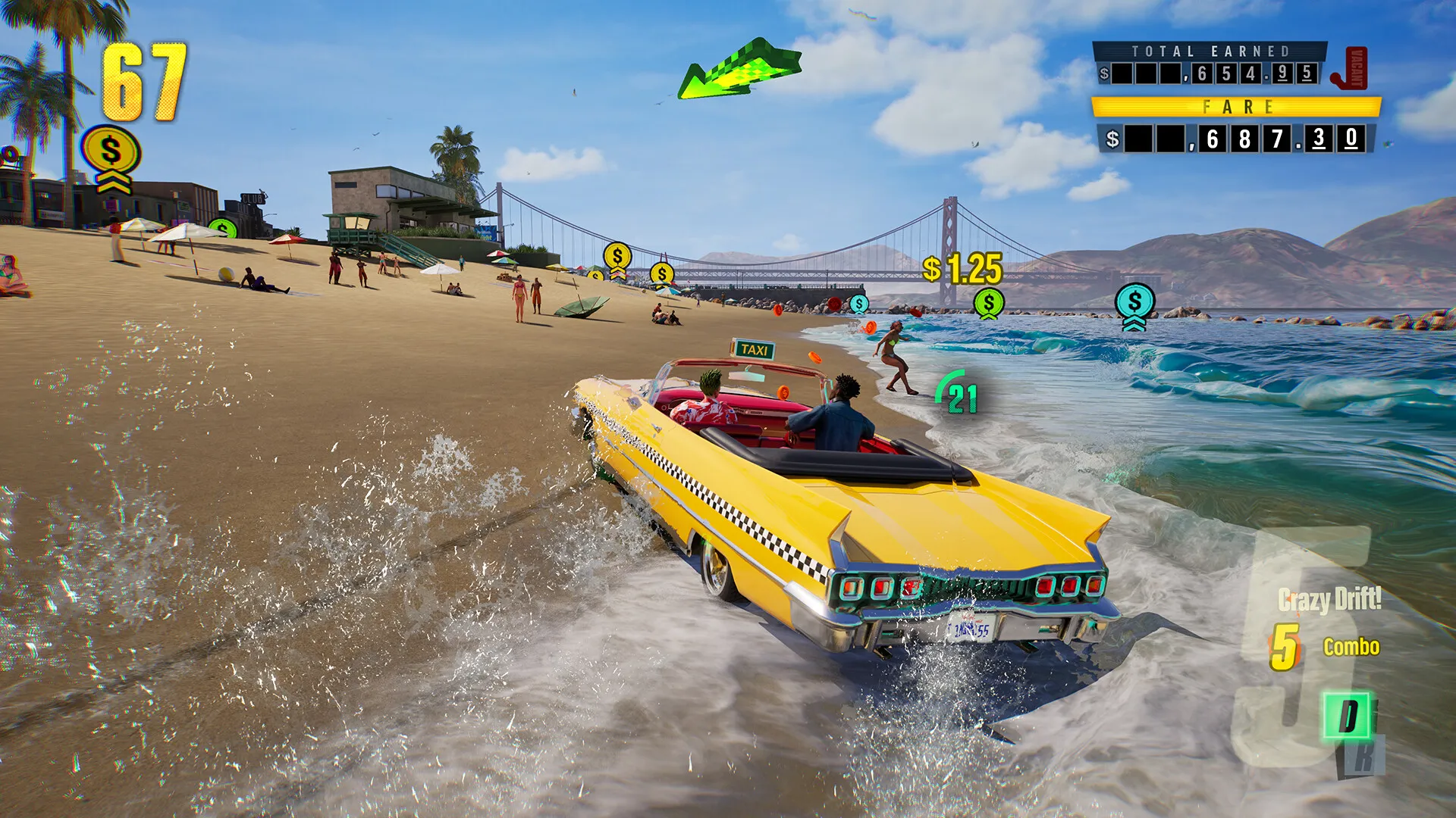 Screenshot do jogo Crazy Taxi World Tour
