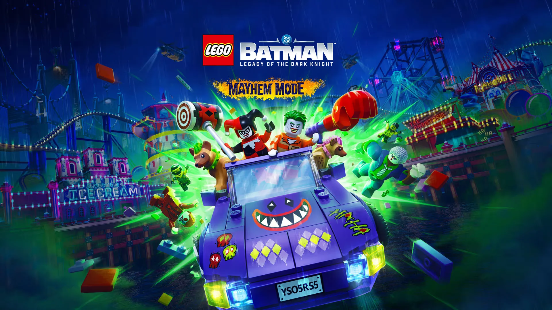 Capa da DLC Mayhem do jogo LEGO Batman: Legacy of the Dark Knight