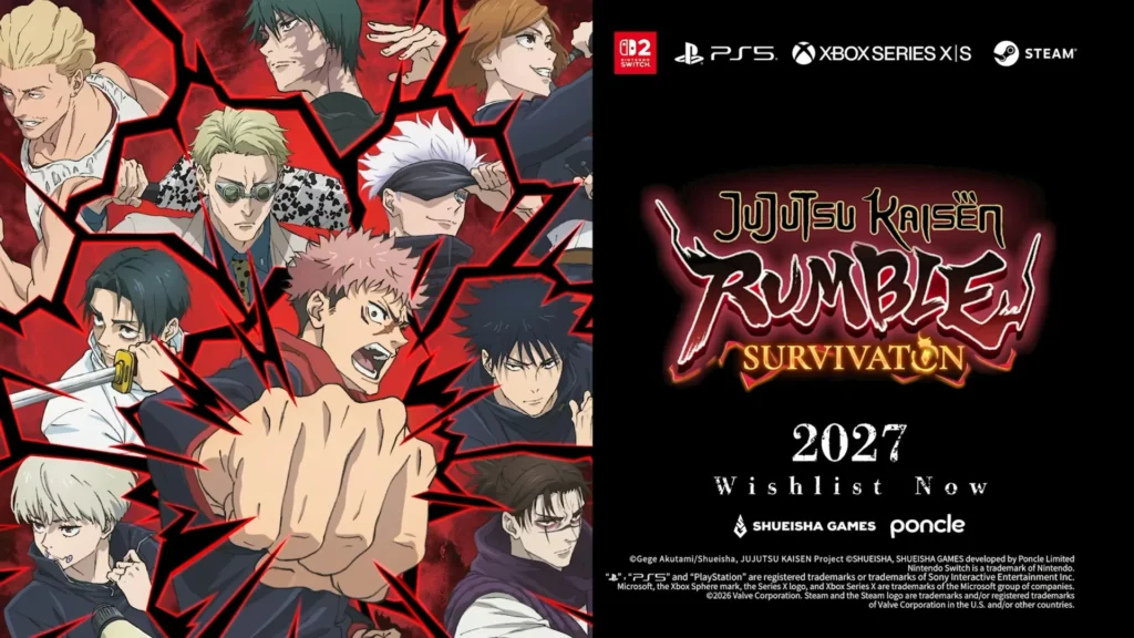 JUJUTSU KAISEN RUMBLE: SURVIVATON é adiado para 2027